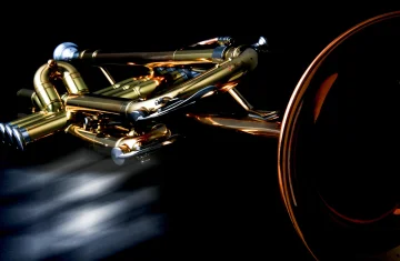 zdjęcie przedstawia złotą trąbkę